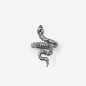ANELLO SERPENTE CON PIETRA BLU
