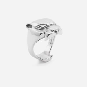 ANELLO PANTERA LISCIA PANTHER IN ARGENTO