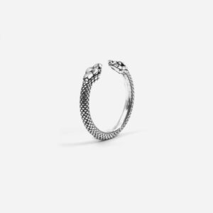 ANELLO FEDINA APERTA SERPENTE IN ARGENTO