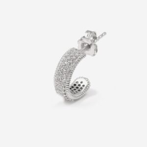 ORECCHINO BRIGHT BAND IN ARGENTO CON ZIRCONI
