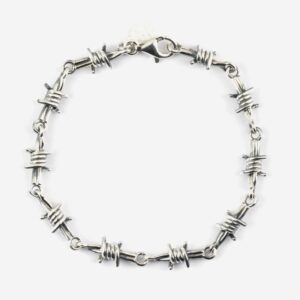 BRACCIALE FILO SPINATO IN ARGENTO