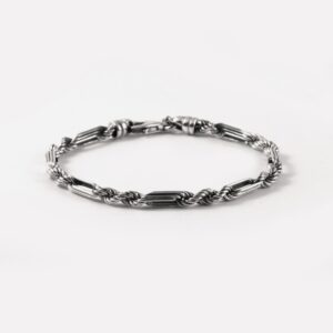 BRACCIALE CORDA 080 ALTERNATA IN ARGENTO
