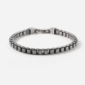 BRACCIALE VENEZIANA RIGATA IN ARGENTO