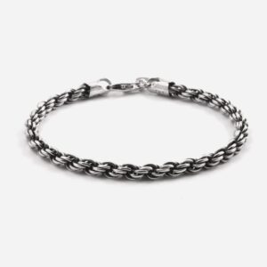 BRACCIALE CORDA IN ARGENTO 080