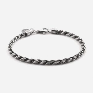 BRACCIALE CORDA IN ARGENTO 080