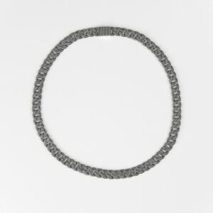 COLLANA GRUMETTA PUNTINATA PICCOLA IN ARGENTO