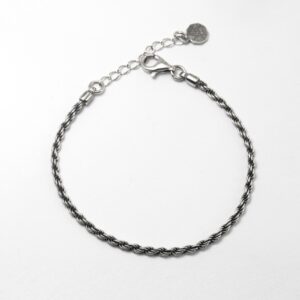 BRACCIALE CORDA IN ARGENTO 050