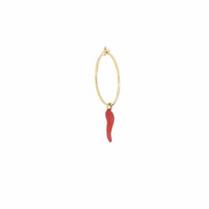 ORECCHINO 18KT TIÉ ROSSO