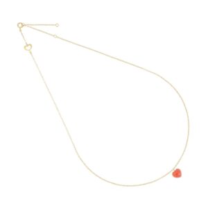 GIROCOLLO 18KT CUORE CORALLO