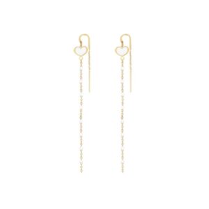 COPPIA DI ORECCHINI AGO MAMAN ET SOPHIE SMALTO BIANCO