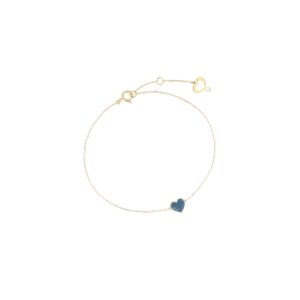 BRACCIALE 18KT CUORE POLVERE BLU