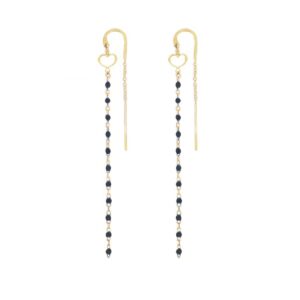 COPPIA DI ORECCHINI AGO MAMAN ET SOPHIE SMALTO NERO