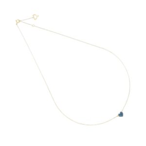 GIROCOLLO 18KT CUORE POLVERE BLU