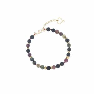 BRACCIALE PIETRE DI TORMALINA MULTICOLOR