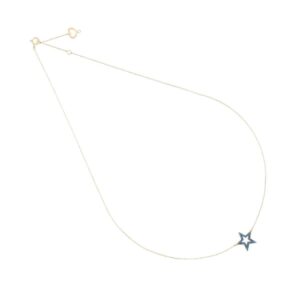 GIROCOLLO 18KT STELLA TRAFORATA POLVERE BLU