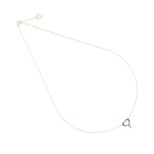 GIROCOLLO 18KT CUORE MAMAN POLVERE BLU