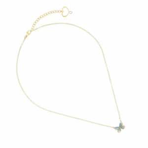 GIROCOLLO FARFALLA SMALTO CELESTE