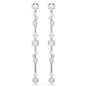 ORECCHINI PENDENTI CONSTELLA, CRYSTAL PEARL, BIANCHI
