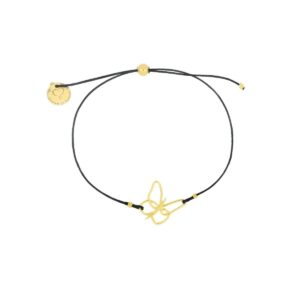 BRACCIALE FILO NERO YOU FARFALLA