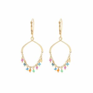 COPPIA DI ORECCHINI FRANGE MULTICOLOR