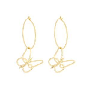 COPPIA DI ORECCHINI YOU CERCHIO 19MM FARFALLA