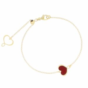 BRACCIALE CUORE MAMAN SMALTO BORDEAUX