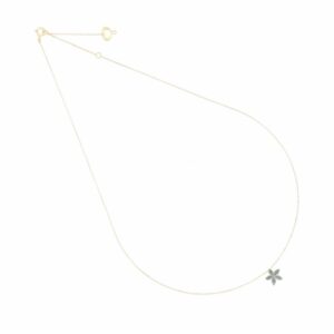 GIROCOLLO 18KT FIORE CELESTE SINGOLO