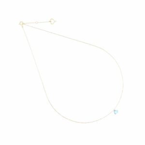 GIROCOLLO 18KT CUORE AZZURRO