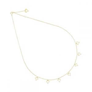 GIROCOLLO 18KT SETTE CUORI MAMAN PENDENTI