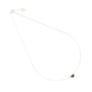 GIROCOLLO 18KT CUORE MAMAN MALACHITE